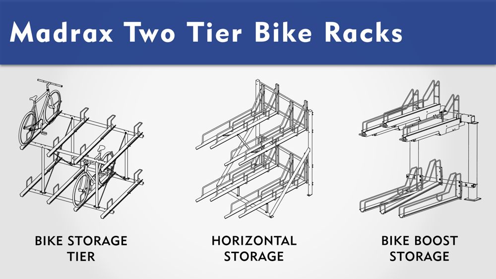 Two tier bike rack dimensions sale